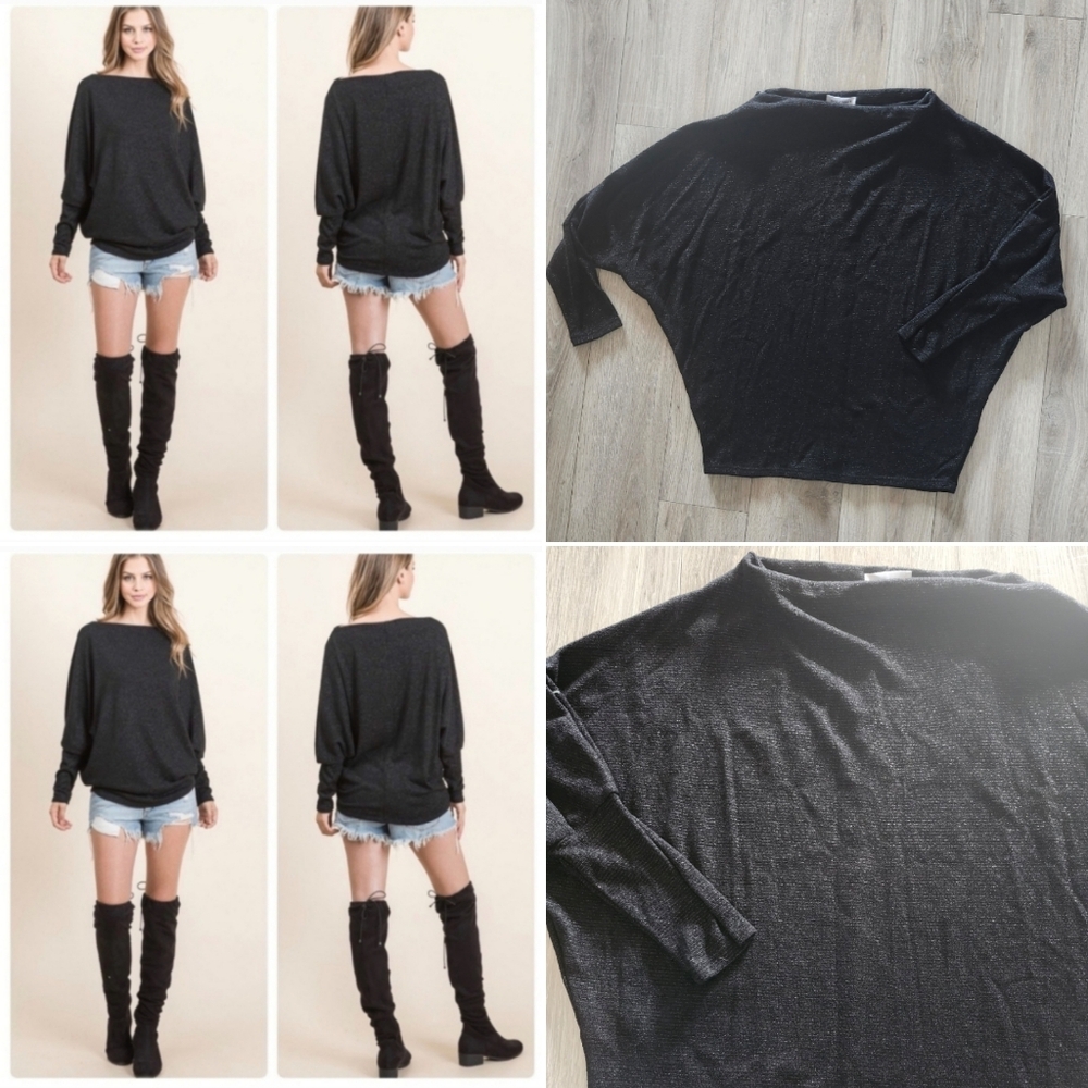 Black Dolman sleeve Top✨️